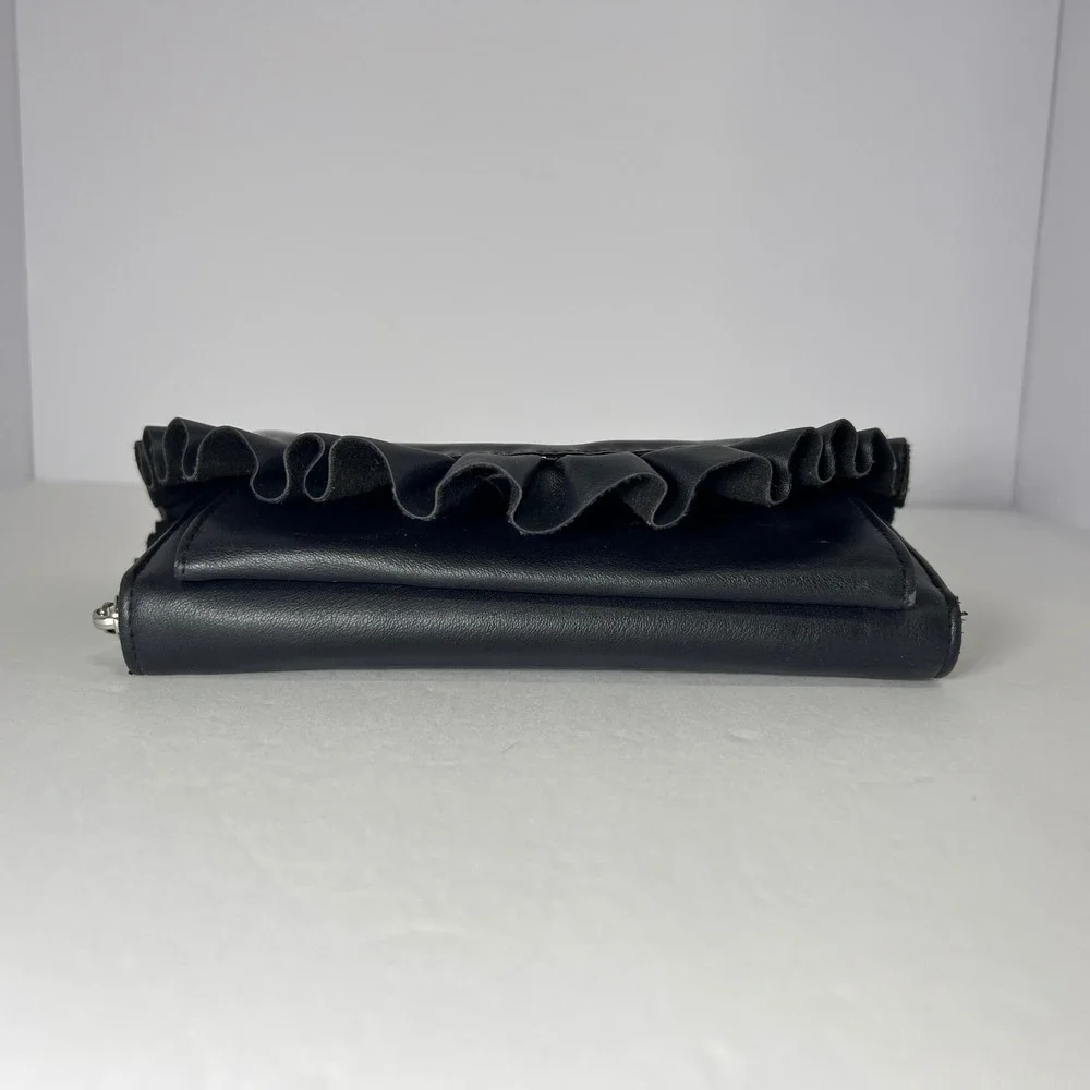 Killstar Black Wallet Ruffle Bat Winged Ankh Goth Occult 'Love Spectre'